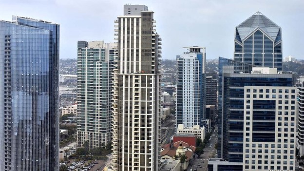 Photo of a city landscape in downtown San Diego.